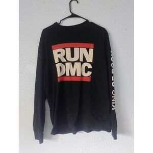 Run DMC King‎ Of Rock Long Sleeve Shirt 100% Cotton Large Cool Music Rap Merch